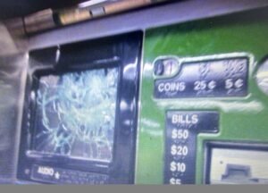 MTA machine with smashed screen