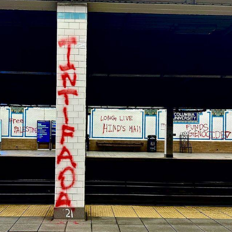 Juneteenth Graffiti at Columbia University Subway Stop