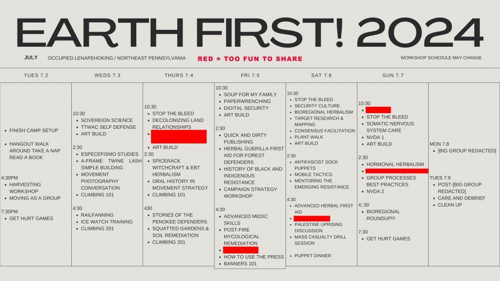 Location Announcement for Earth First! Summer Gathering