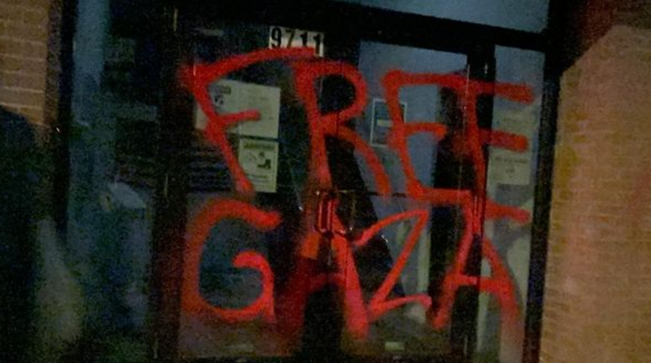 NYC Activists Target Magellan Aerospace Corp (with Graffiti)