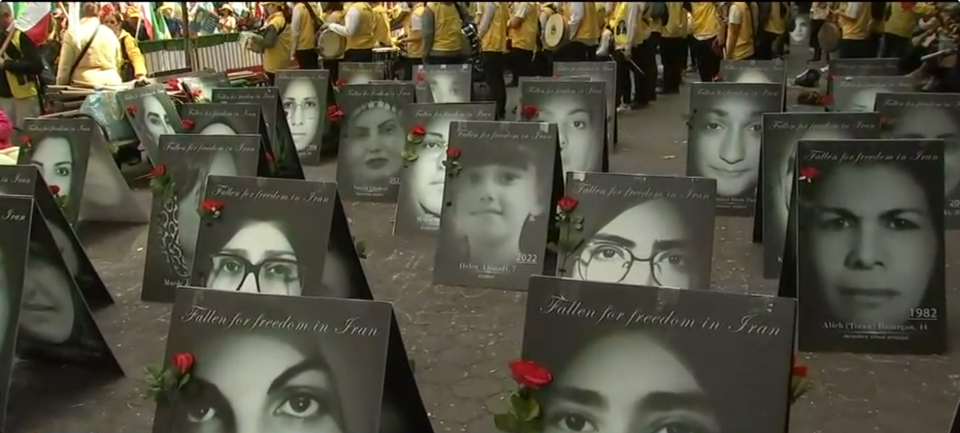 Thousands protest against Iranian president ahead of his UN General Assembly address
